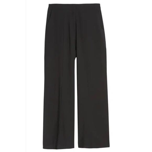 Standards & Practices Solid Stretch Crepe Wide Leg Black Trousers Women’s 16 NEW - Picture 1 of 13